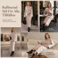🍂 Höst-/vintererbjudande ✨ 2-delat stickat set för damer i färgblock – varm tröja och elegant kjol för en chic look-6