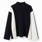 🍂 Höst-/vintererbjudande ✨ 2-delat stickat set för damer i färgblock – varm tröja och elegant kjol för en chic look-12