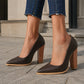 Chic spetsiga pumps med tjock klack för damer-9