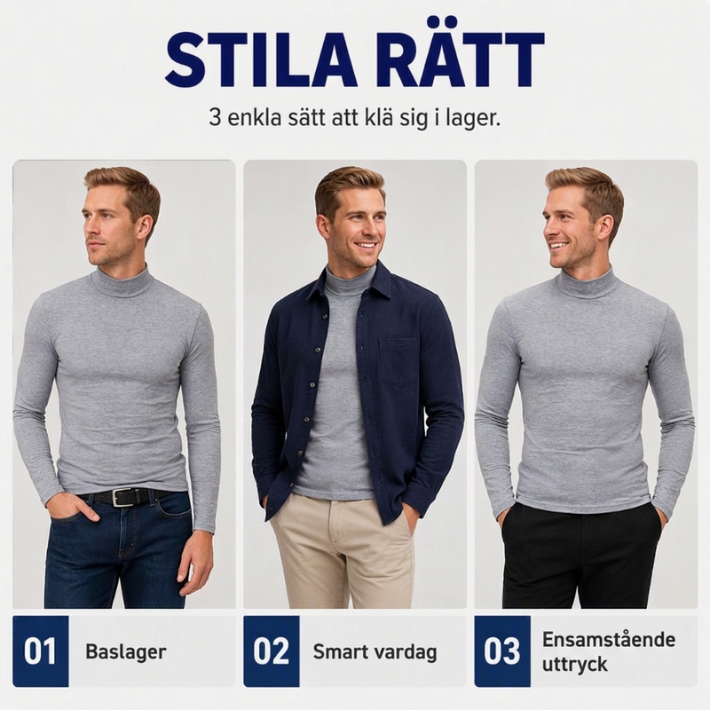 🔥50% 👕 Herrtröja med kort krage i premium mjölksilke – hög elasticitet, 3D-formad passform, mjuk, lättskött, nu till halva priset! ✨-7