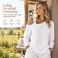 ✨Asymmetrisk design, unik & snygg – Dam en-axel linne-topp ✨-4