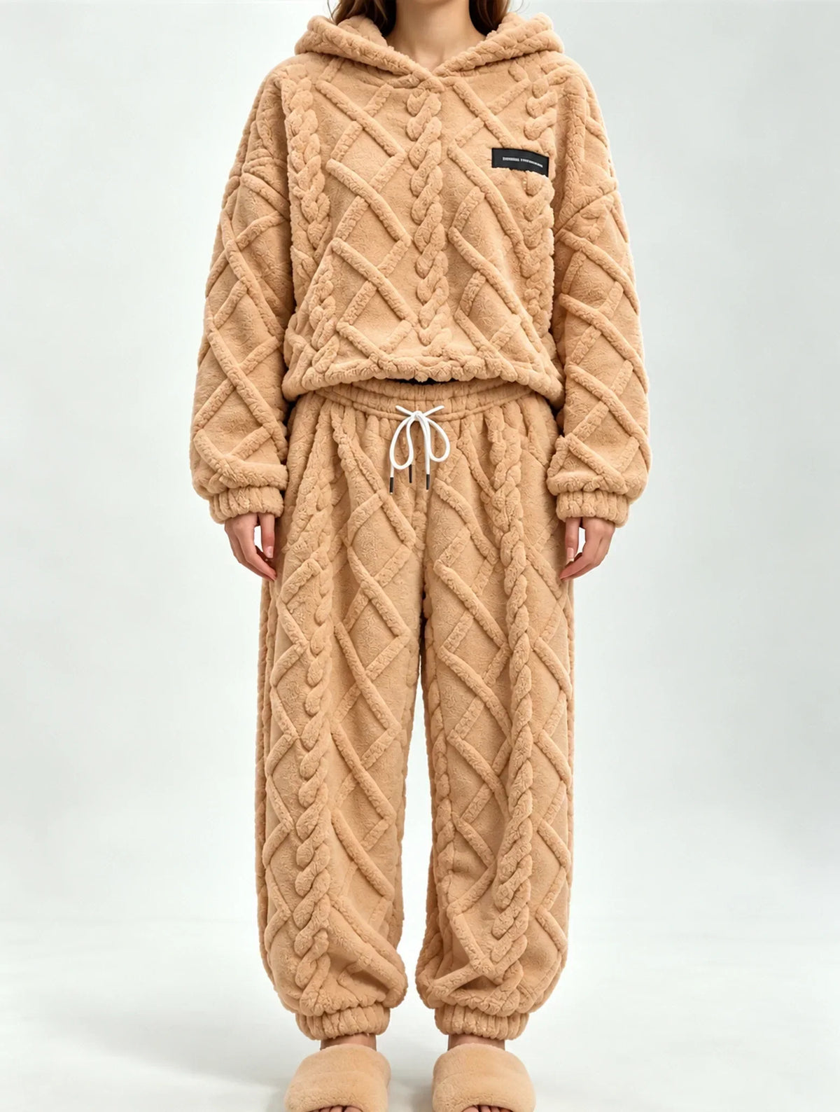💥 HALVA PRISET — REA! 🍂 3D-präglat geometriskt mjukt loungewear-set – värmande 3D-lock, molnliknande passform ☁️ Varmt och lyxigt för hemmet, fritiden och dejter 🏠 Håll dig mysig hela vintern 🔥-15