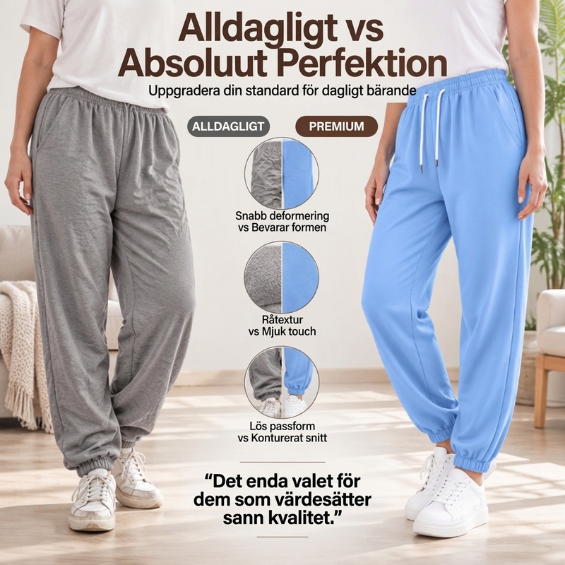👖Vardagsspelviga byxor för kvinnor med drawstring-3