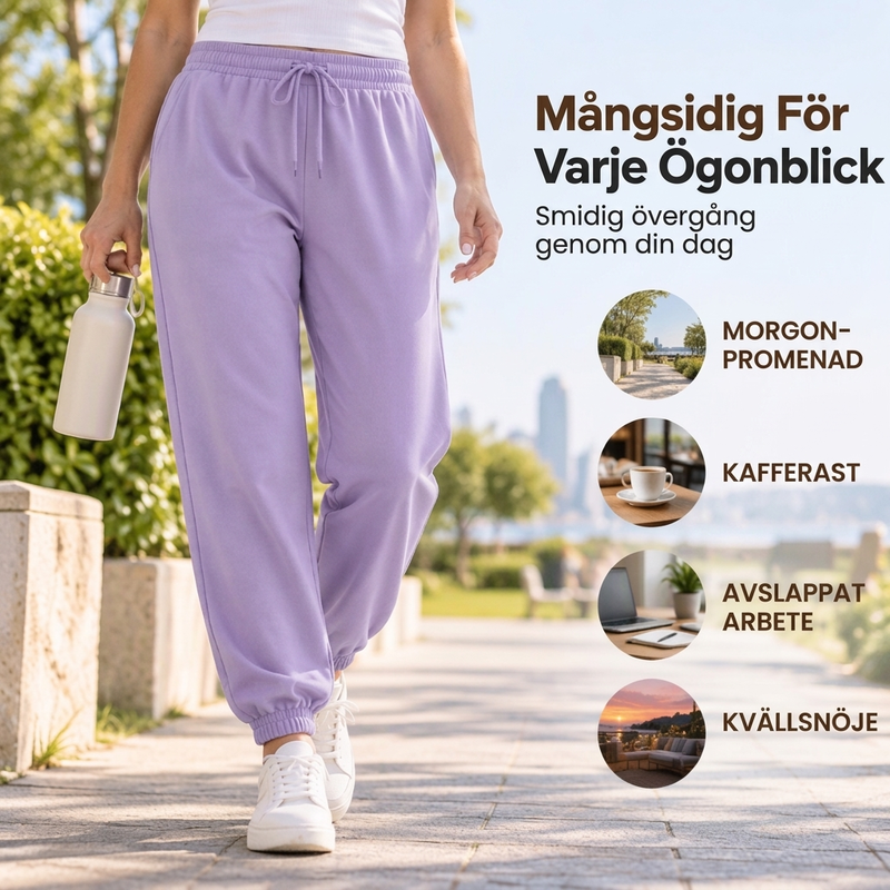 👖Vardagsspelviga byxor för kvinnor med drawstring-5