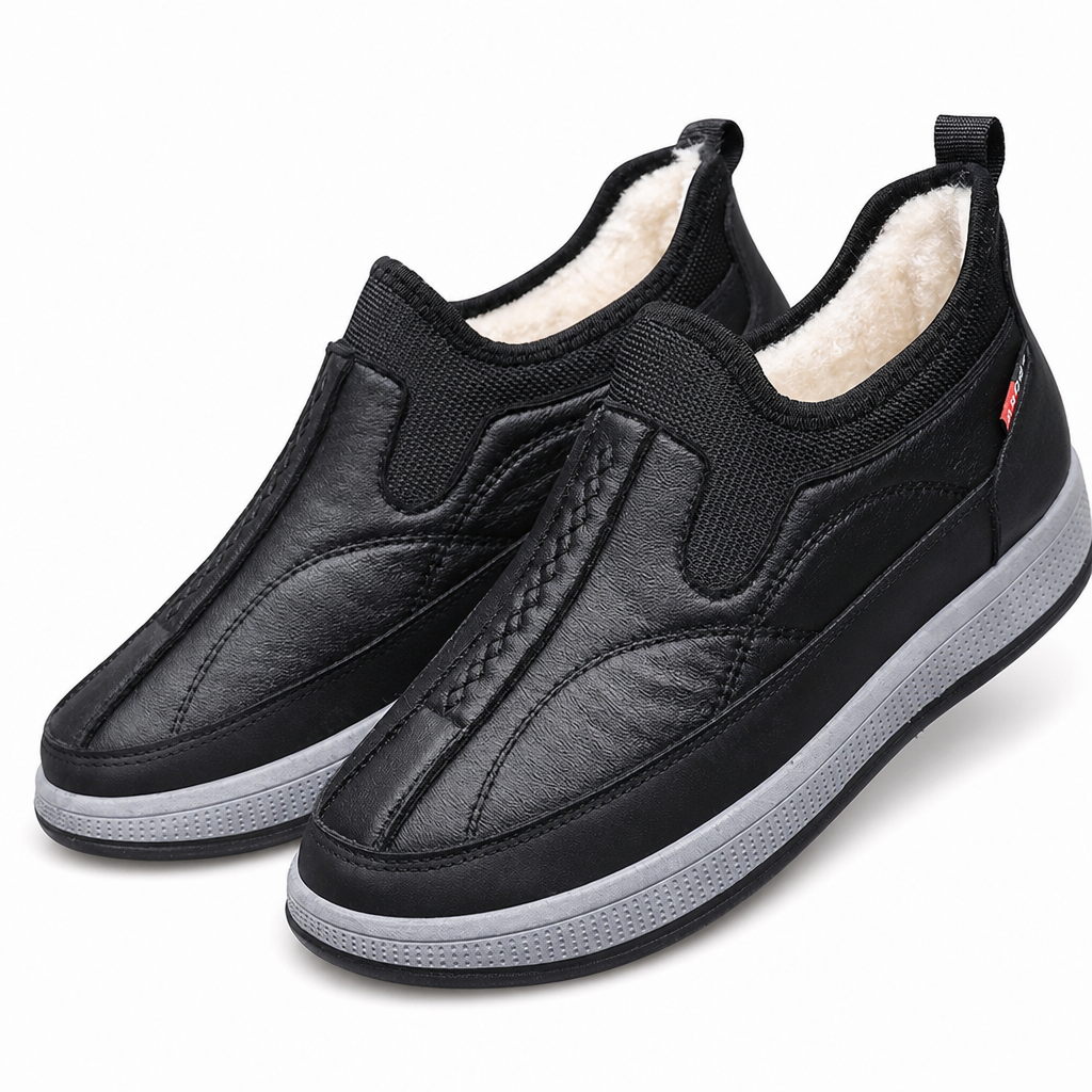 Varmt och tjockt vinterskor för män, utan snörning – Bekvämt, halksäkert och lätt att ta på 👟❄️✨-8