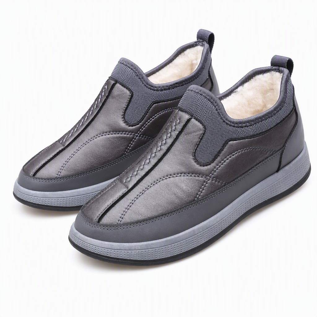 Varmt och tjockt vinterskor för män, utan snörning – Bekvämt, halksäkert och lätt att ta på 👟❄️✨-9