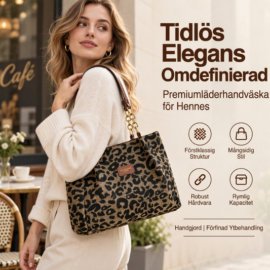 👜50% RABATT NU! 🐆Retro leopardmönstrad påse för kvinnor – Stor Kapacitet, mångsidig