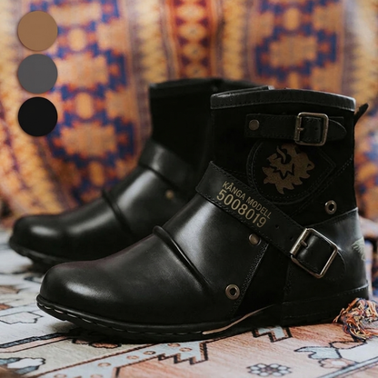 🤠👢 Western Cowboy-stil läderstövlar för män – Premium läderhantverk, äkta västerländsk design ✨
